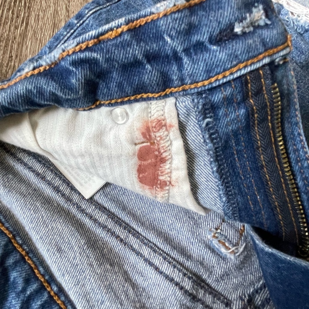 Abercrombie & Fitch Blue Jean Shorts Distressed Frayed Hem - Picture 7 of 7